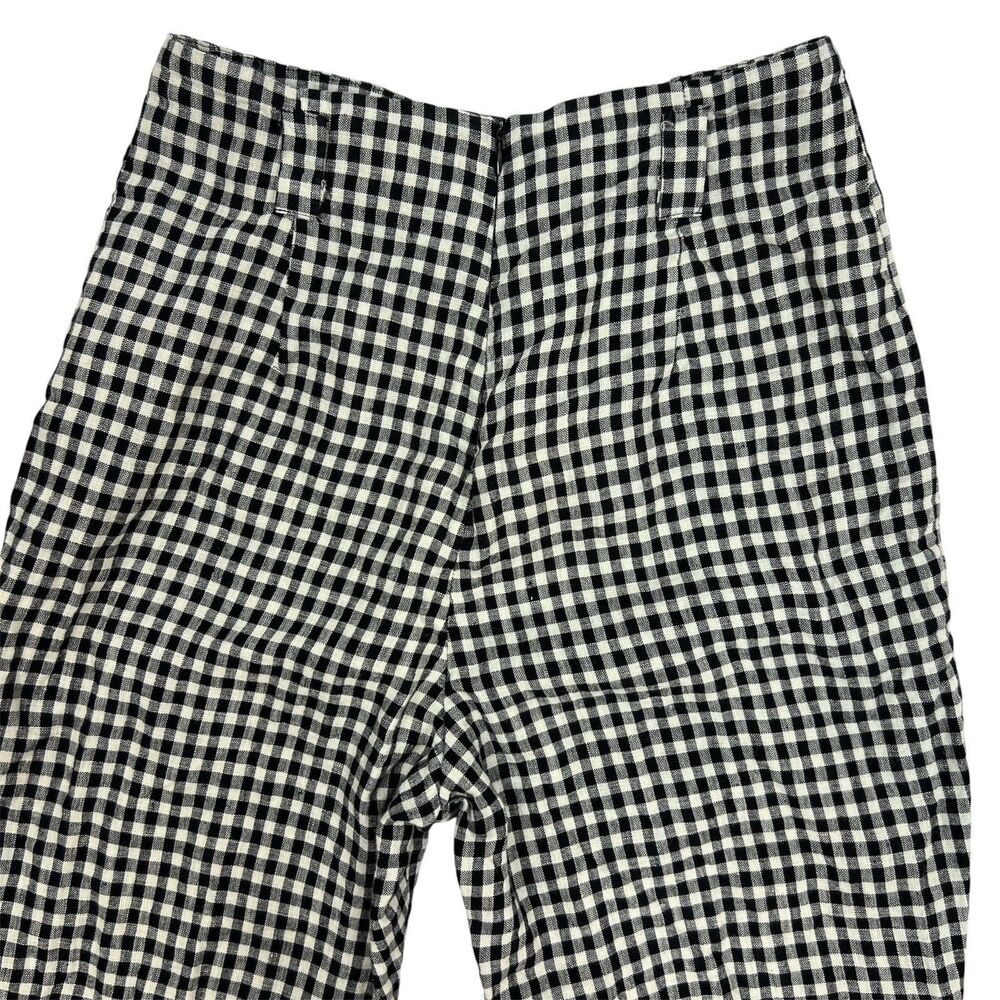 Reformation Saldana Two Piece Set Size 2 Linen Black White Gingham Crop Top Pant - Picture 14 of 16